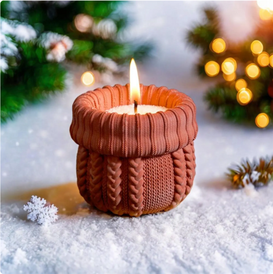 Knit Sweater Candle set of 2