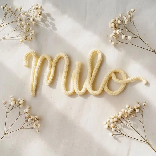 Personalized Knitted Wire Name Sign ~3 Letters